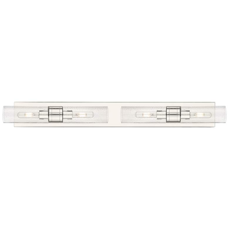 Image 1 Ballston Boreas 4 Light 39" Bath Vanity Polished Nickel Seedy Shade