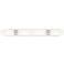 Ballston Boreas 4 Light 39" Bath Vanity Polished Nickel Striped White Shade