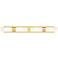 Ballston Boreas 4 Light 39" Bath Vanity Satin Gold Striped White Shade