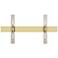 Ballston Boreas 4 Light 51" Bath Vanity Antique Brass Light Smoke Shade