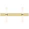 Ballston Boreas 4 Light 51" Bath Vanity Antique Brass Striped White Shade
