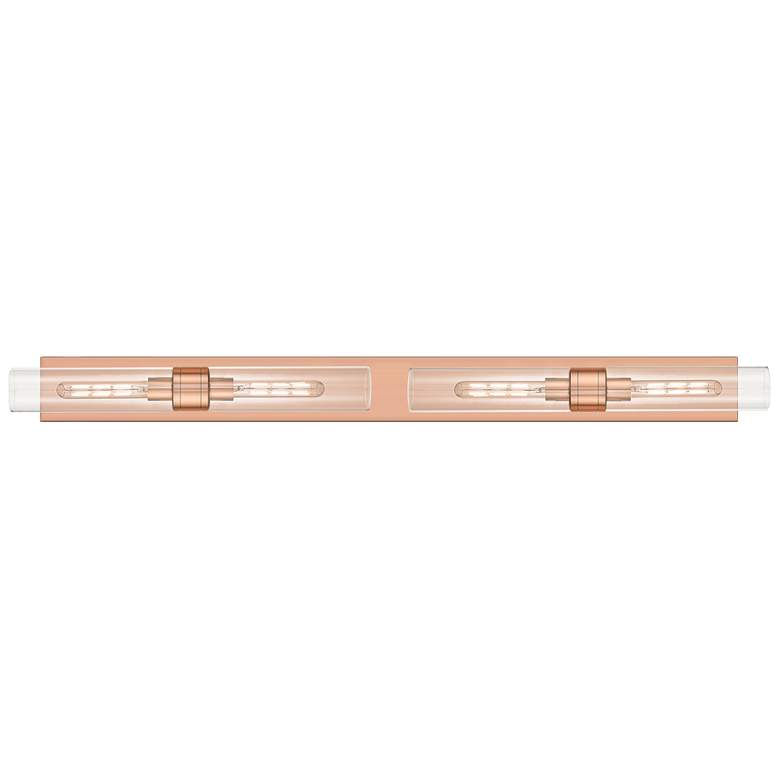 Image 1 Ballston Boreas 4 Light 51" Bath Vanity Antique Copper Clear Shade