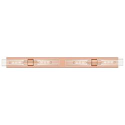 Ballston Boreas 4 Light 51" Bath Vanity Antique Copper Clear Shade