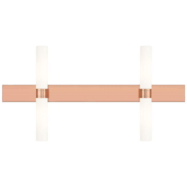 Image 1 Ballston Boreas 4 Light 51" Bath Vanity Antique Copper White Shade