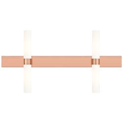 Ballston Boreas 4 Light 51" Bath Vanity Antique Copper White Shade