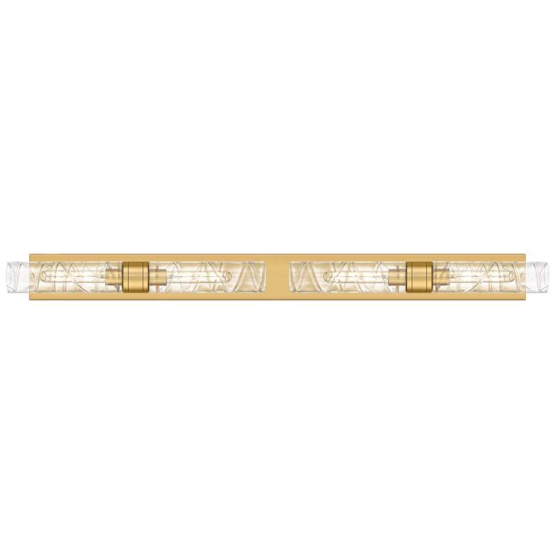 Image 1 Ballston Boreas 4 Light 51" Bath Vanity Brushed Brass Deco Swirl Shade