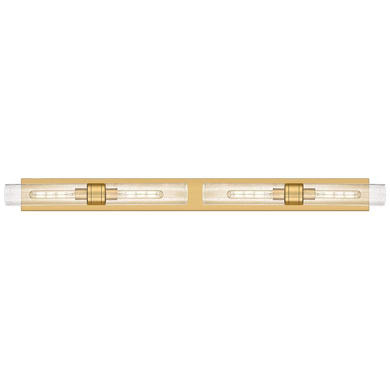 Image 1 Ballston Boreas 4 Light 51" Bath Vanity Brushed Brass Seedy Shade