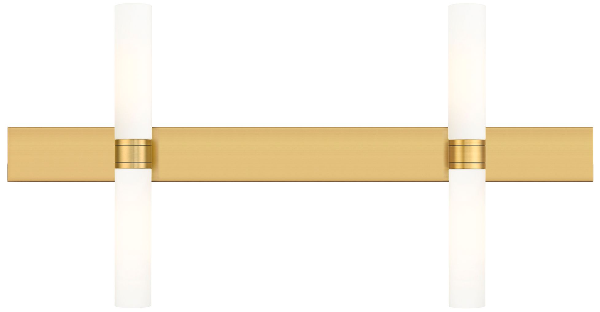 Image 2 Ballston Boreas 4 Light 51" Bath Vanity Brushed Brass White Shade more views