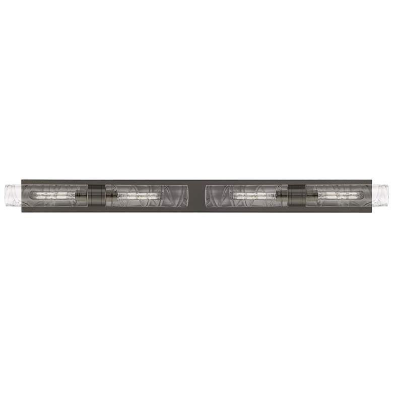 Image 1 Ballston Boreas 4 Light 51" Bath Vanity Oil Rubbed Bronze Deco Swirl Shade