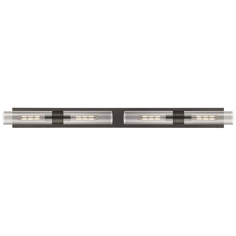 Image 1 Ballston Boreas 4 Light 51" Bath Vanity Oil Rubbed Bronze Light Smoke Shade