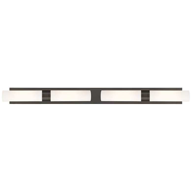 Image 1 Ballston Boreas 4 Light 51" Bath Vanity Oil Rubbed Bronze White Shade