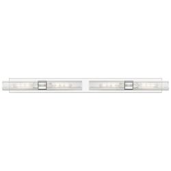 Ballston Boreas 4 Light 51" Bath Vanity Polished Chrome Striped Clear Shade
