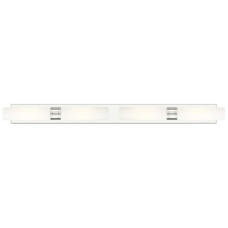 Image 1 Ballston Boreas 4 Light 51" Bath Vanity Polished Nickel White Shade