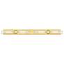 Ballston Boreas 4 Light 51" Bath Vanity Satin Gold Striped Clear Shade