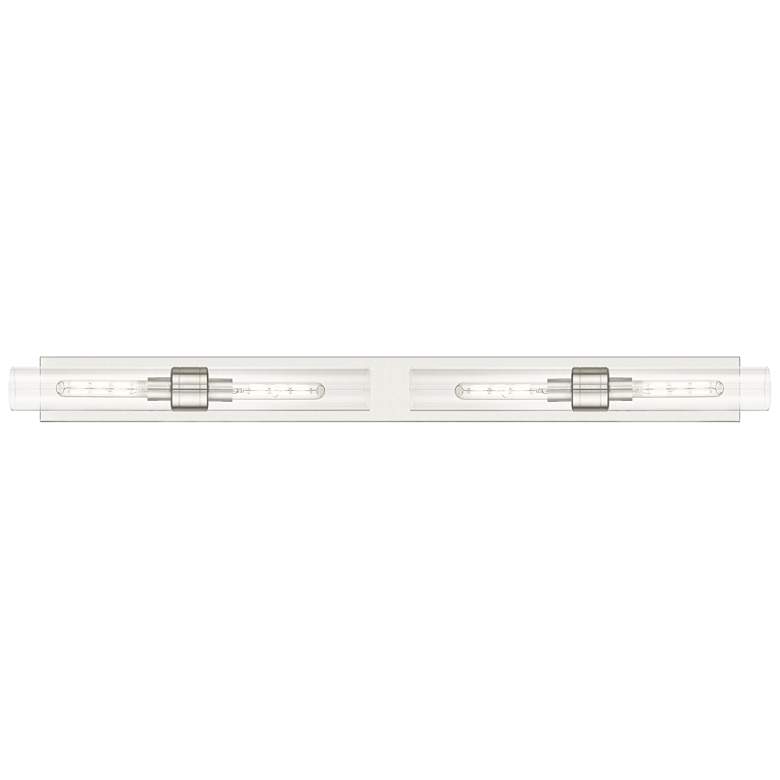Image 1 Ballston Boreas 4 Light 51" Bath Vanity Satin Nickel Clear Shade