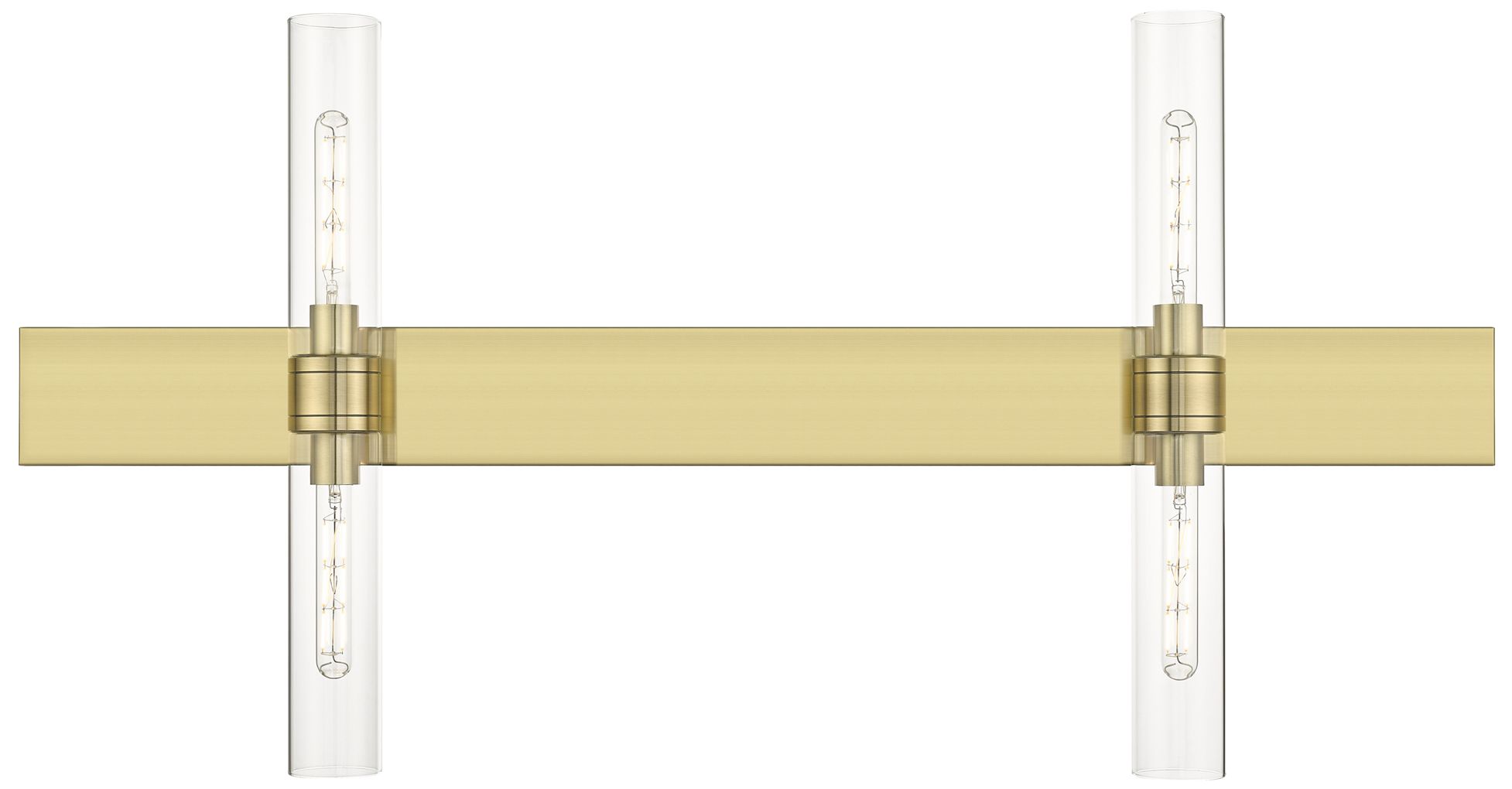 Image 2 Ballston Boreas 4 Light 51" Bath Vanity Antique Brass Clear Shade more views