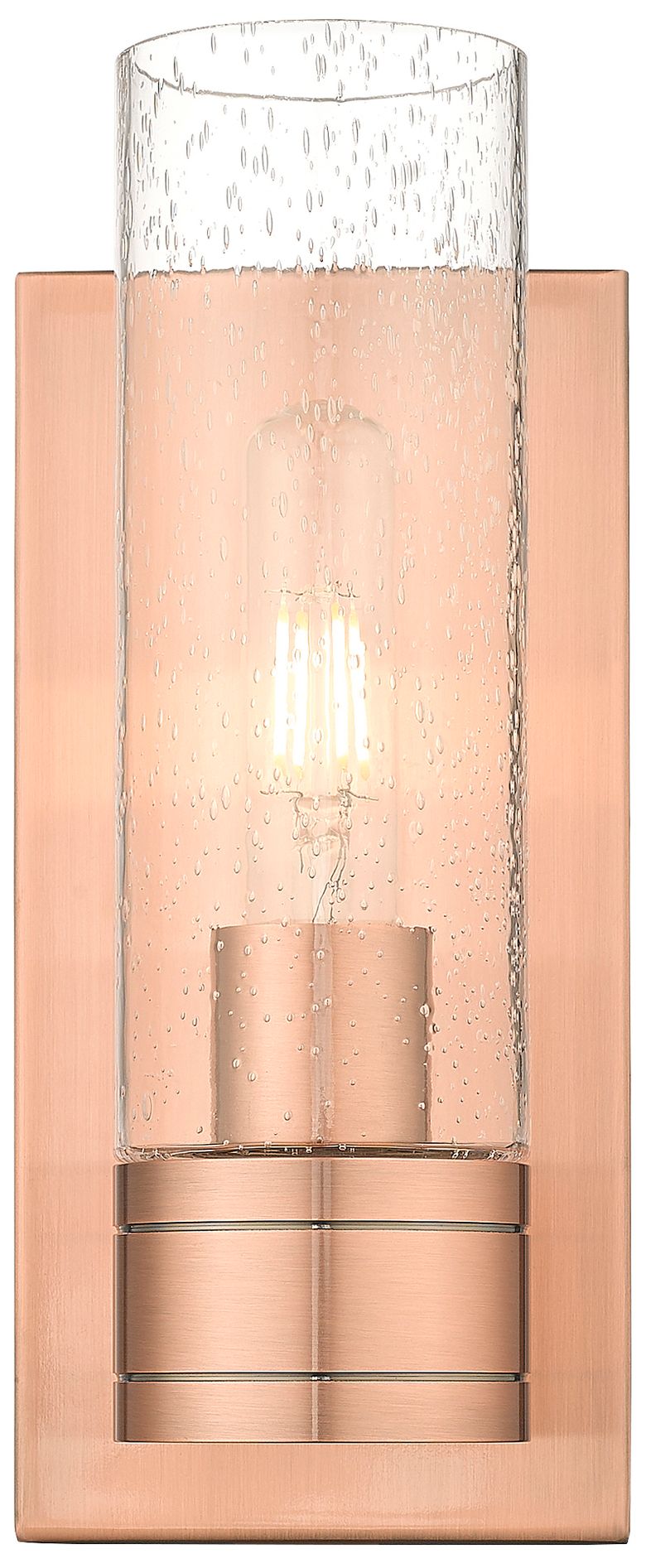 Image 2 Ballston Boreas 5" Sconce Antique Copper Finish w/ 8"H Seedy Shade more views
