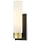Ballston Boreas 5" Sconce Black Brass w/ 11"H Striped White Shade