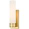 Ballston Boreas 5" Sconce Brass w/ 11"H Striped White Shade