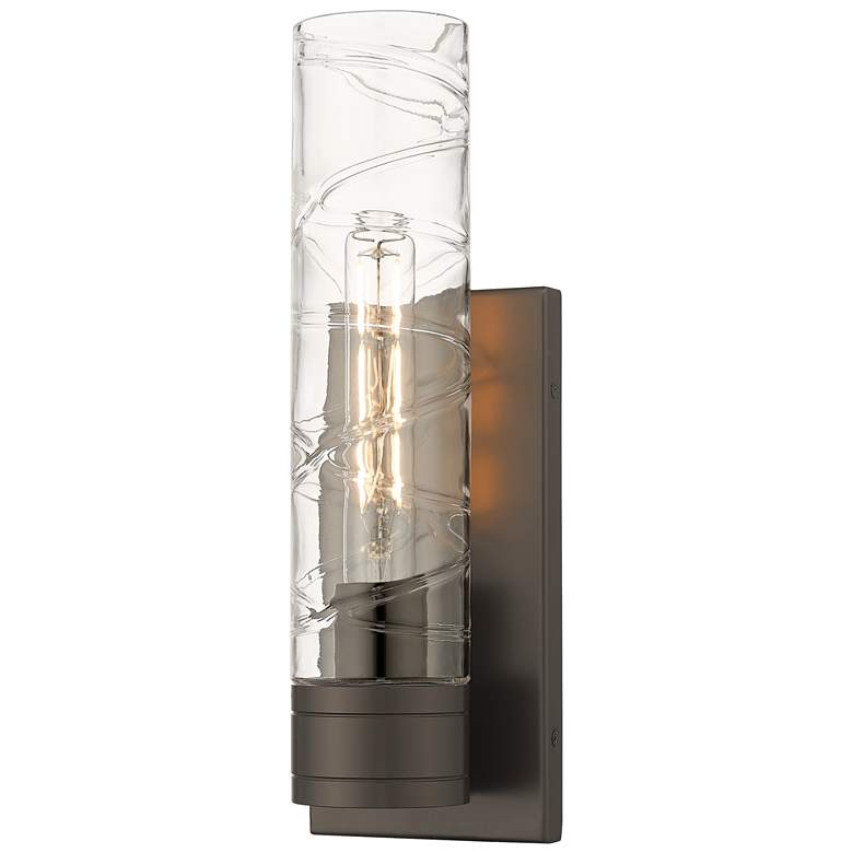 Image 1 Ballston Boreas 5" Sconce Bronze w/ 11"H Deco Swirl