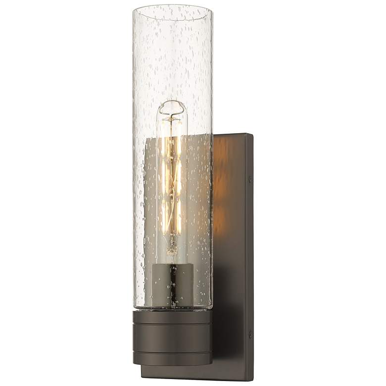 Image 1 Ballston Boreas 5" Sconce Bronze w/ 11"H Seedy Shade