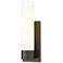 Ballston Boreas 5" Sconce Bronze w/ 11"H Striped White Shade