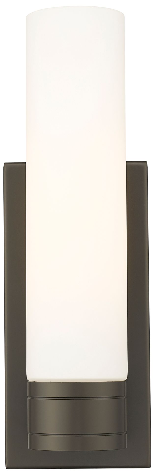 Image 4 Ballston Boreas 5" Sconce Bronze w/ 11"H White Shade more views