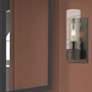 Thumbnail4 of Ballston Boreas 5" Sconce Bronze w/ 8"H Deco Swirl Shade more views