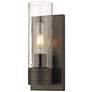 Ballston Boreas 5" Sconce Bronze w/ 8"H Seedy Shade