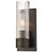 Ballston Boreas 5" Sconce Bronze w/ 8"H Striped Clear Shade