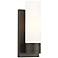 Ballston Boreas 5" Sconce Bronze w/ 8"H White Shade