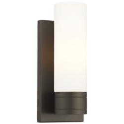 Ballston Boreas 5" Sconce Bronze w/ 8"H White Shade