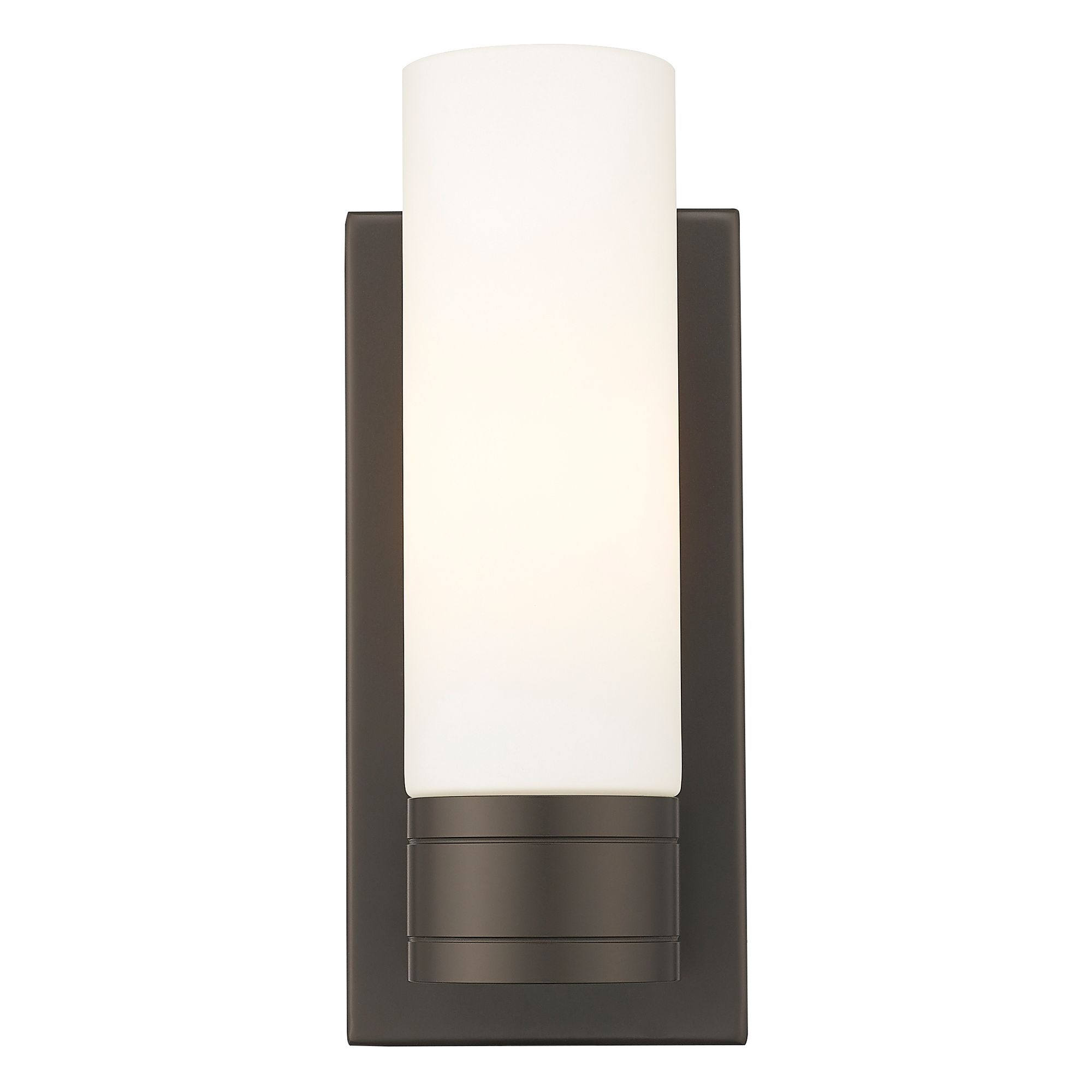 Image 2 Ballston Boreas 5" Sconce Bronze w/ 8"H White Shade more views