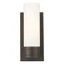 2_Ballston Boreas 5" Sconce Bronze w/ 8"H White Shade more views