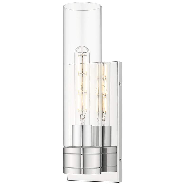 Image 1 Ballston Boreas 5" Sconce Chrome w/ 11"H Clear Shade