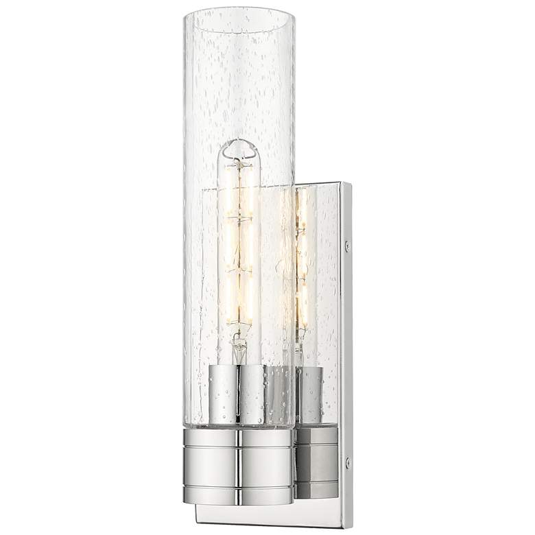 Image 1 Ballston Boreas 5" Sconce Chrome w/ 11"H Seedy Shade