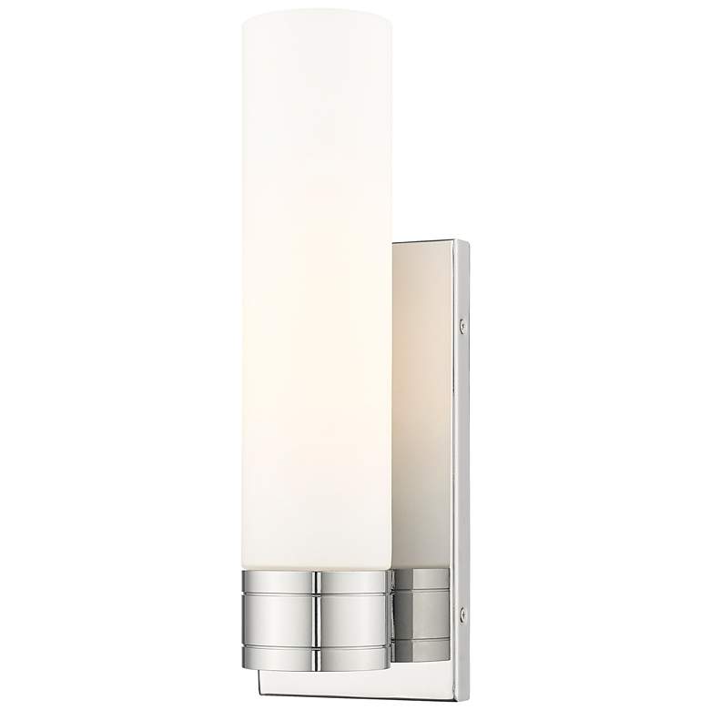 Image 1 Ballston Boreas 5" Sconce Chrome w/ 11"H White Shade