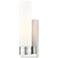Ballston Boreas 5" Sconce Chrome w/ 11"H White Shade