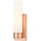 Ballston Boreas 5" Sconce Copper w/ 11"H Striped White Shade