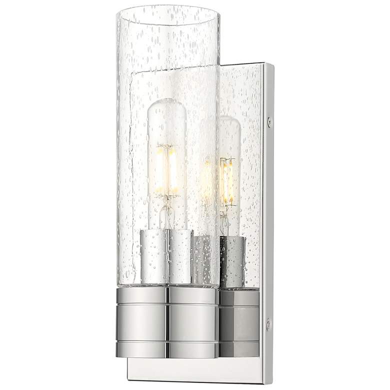 Image 1 Ballston Boreas 5" Sconce Polished Chrome Finish w/ 8"H Seedy Shade