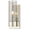 Ballston Boreas 5" Sconce Polished Nickel w/ 8"H Light Smoke Shade
