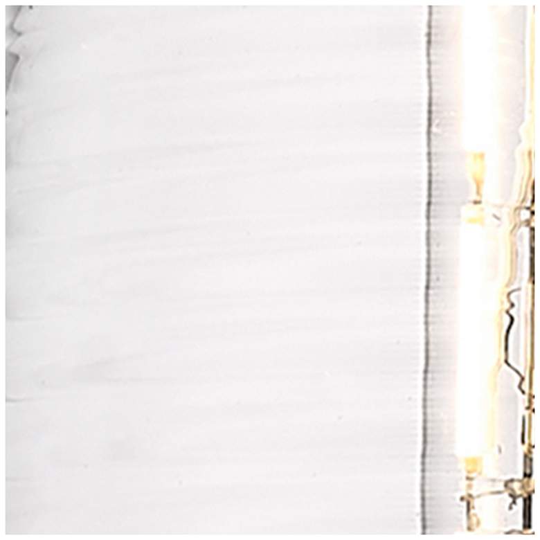 Image 4 Ballston Boreas 5" Sconce Satin Nickel w/ 11"H Striped Clear Shade more views