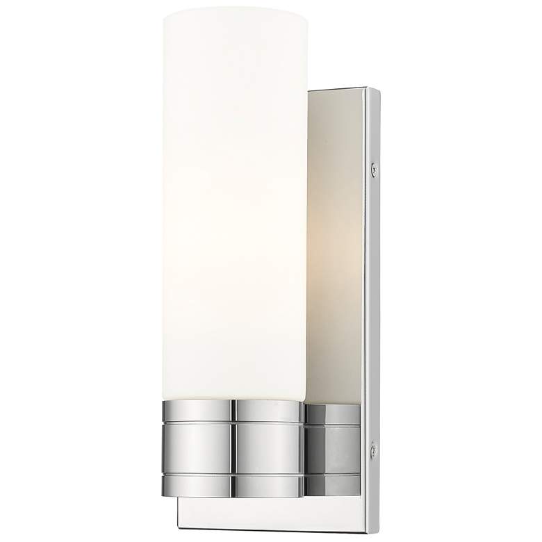 Image 1 Ballston Boreas 5" SconcePolished Chrome Finish w/ 8"H White Shade