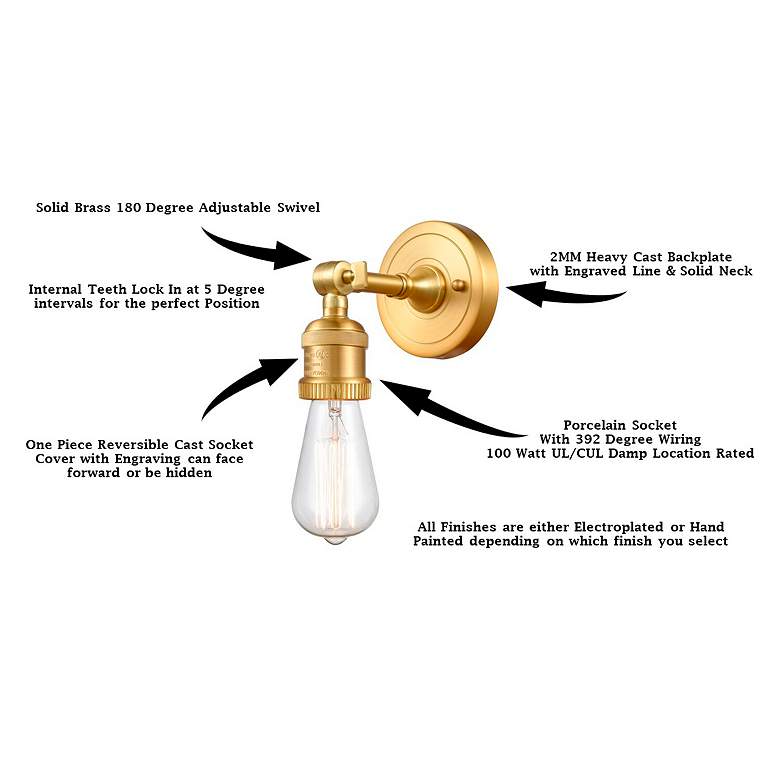 Image 7 Ballston Briarcliff 8" High Satin Gold LED Wall Sconce more views