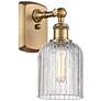 1_Ballston Bridal Veil 10" High Brushed Brass Wall Sconce