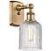 Ballston Bridal Veil 10" High Brushed Brass Wall Sconce