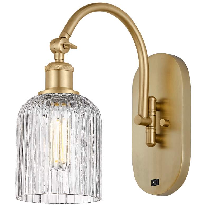 Image 1 Ballston Bridal Veil 12.5"H Gold Adjustable Sconce w/ Clear Shade