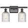 Ballston Bridal Veil 15"W 2 Light Oiled Bronze Bath Light w/ Clear Sha