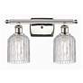 1_Ballston Bridal Veil 15"W 2 Light Polished Nickel Bath Light w/ Clear