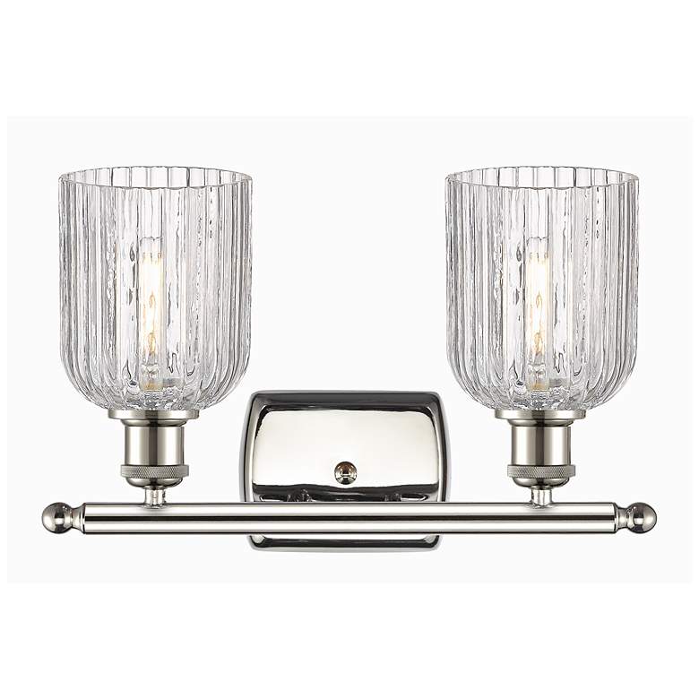 Image 2 Ballston Bridal Veil 15"W 2 Light Polished Nickel Bath Light w/ Clear more views